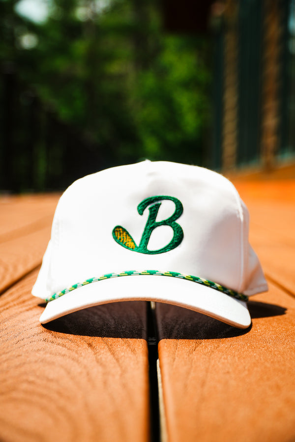 White Beaver Pelt Rope Hat